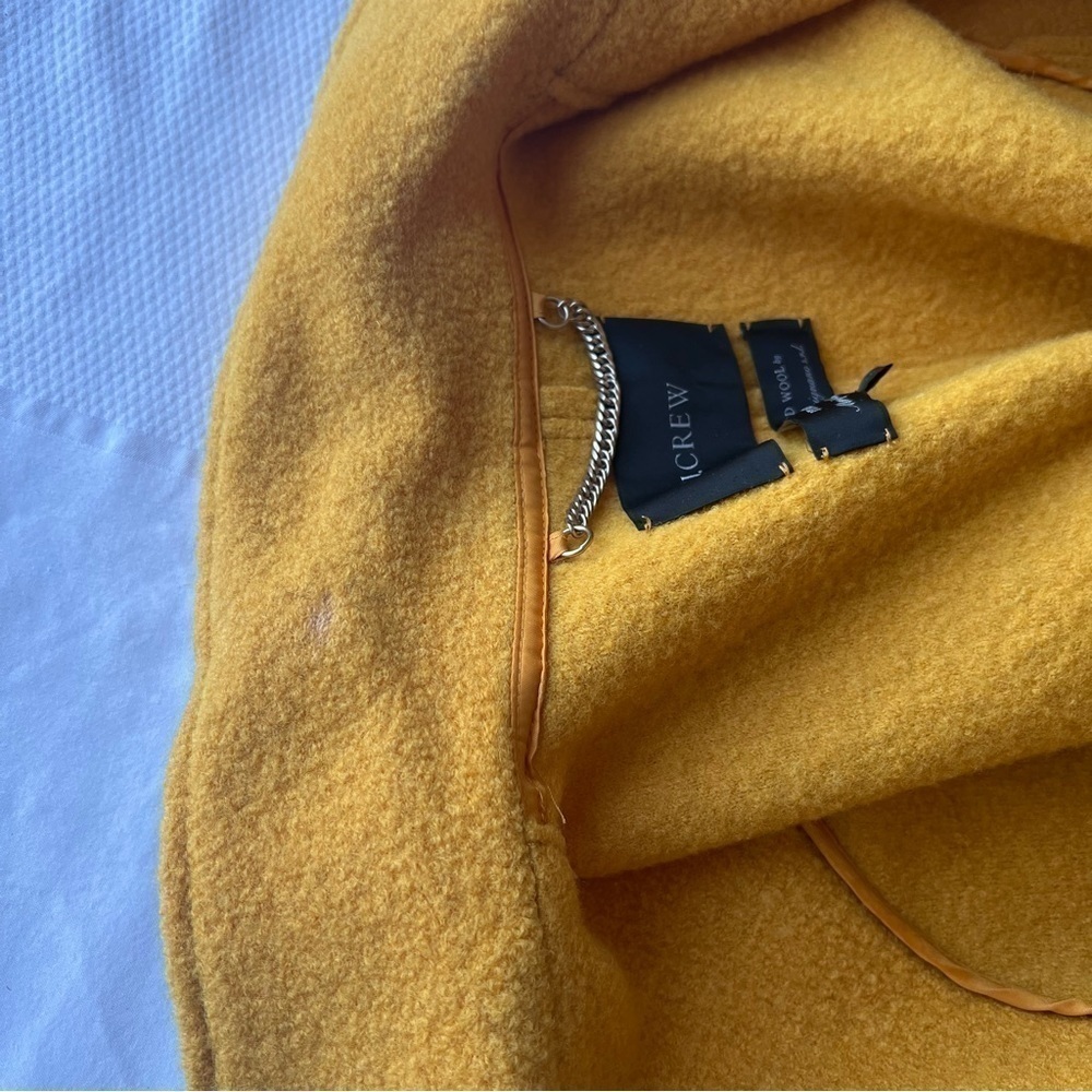 J.Crew Daphne Topcoat in Italian Boiled Wool in Deep Saffron Color Size 8 - Picture 13 of 15